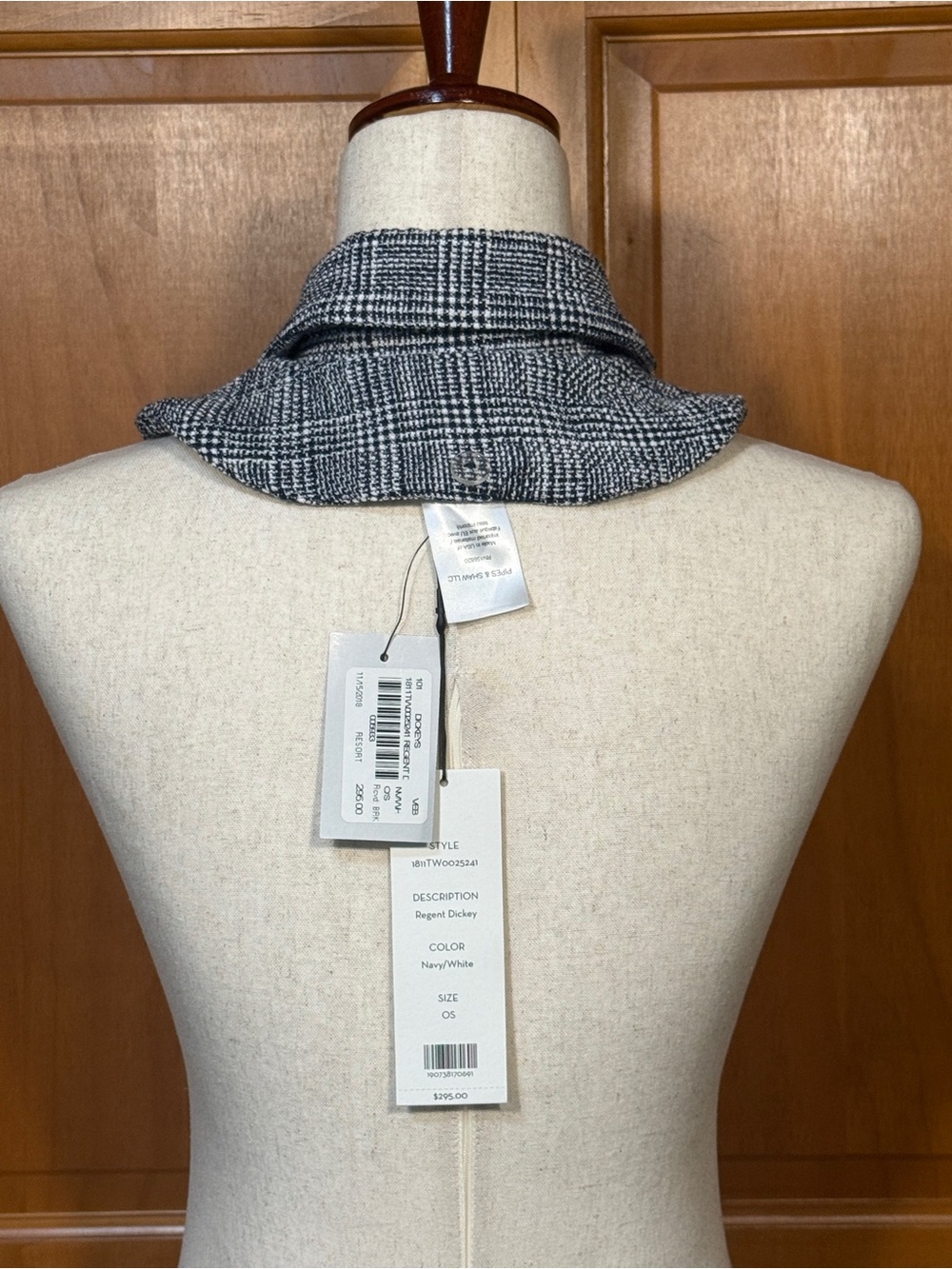 Veronica Beard Glen Plaid Blue White Dickey - Picture 8 of 13